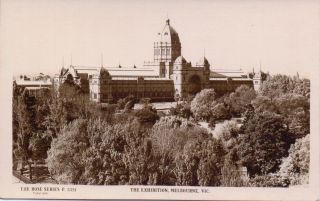 Vintage Rp Postcard,  " The Exhibition,  Melbourne Victoria ".