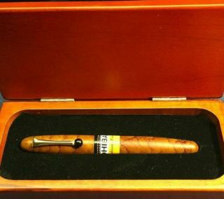 Cohiba Cigar Writing Pen Gift Box La Habana Wrapper Label Wood Case Cuban Made C