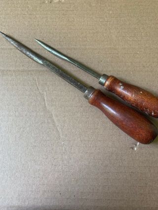 2 Vintage Kraeuter 1202 - 10 12 Babbitt Bearing Scrapers Antique Tool Look