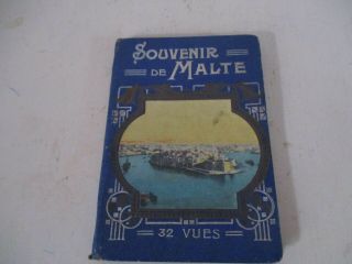 Vintage Souvenir De Malte 32 Views Booklet