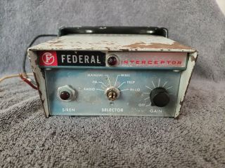 Vintage Federal Signal Pa - 20a Interceptor Siren