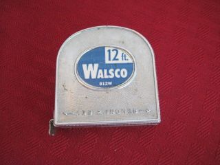 Vintage Walsco 12 Ft Metal Measuring Tape No.  812w