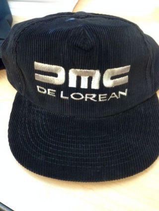 Rare Dmc Delorean Motor Company Hat Collectible Corduroy Silver Thread