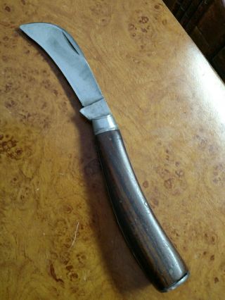 Vintage 1924 - 1933 Remington 4.  75 " Cocobolo Wood Handle Hawkbill Cobbler Knife