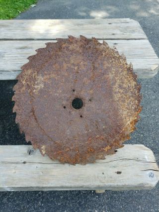 Vintage Buzz Saw Blade 16 in.  diameter Saw Mill Industrial Lumber Business 2