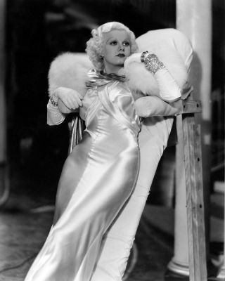 Classic Jean Harlow Hollywood Beauty Black And White 8 X 10 Portrait
