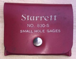 The L.  S.  STARRETT Co.  No.  830 - S Small Hole Gage Set in Case 2