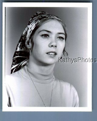 Found B&w Photo A_7181 Portrait Of Pretty Woman Wearing Cloth On Head