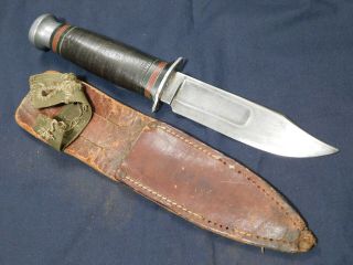 Wwii Era Us Fighting Knife Kinfolks Pilot Survival Army Usn Bowie Hunting