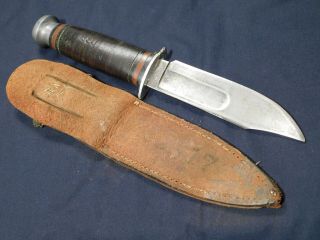WWII era US Fighting Knife Kinfolks Pilot Survival Army USN Bowie Hunting 2