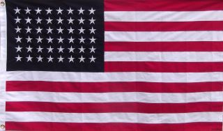 Heavy Cotton 48 Star American Flag - 3 X 5 Old Glory Sewn And Embroidered Usa