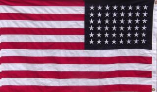 HEAVY COTTON 48 STAR AMERICAN FLAG - 3 X 5 OLD GLORY SEWN AND EMBROIDERED USA 3