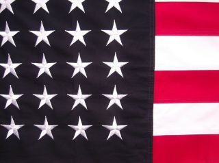 HEAVY COTTON 48 STAR AMERICAN FLAG - 3 X 5 OLD GLORY SEWN AND EMBROIDERED USA 4