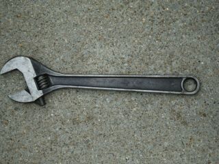 Vintage Utica Tools Adjustable Wrench 90 - 12 Made In Usa 12 " Forged Alloy Steel