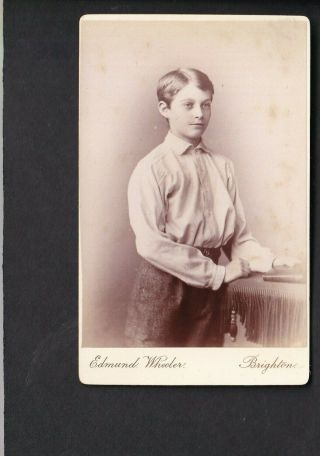 Cdv - Uk,  Young Boy - Photo Edmund Wheeler,  Brighton