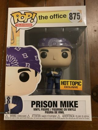 Funko Pop Prison Mike Michael Scott The Office Hot Topic Exclusive Figure 875