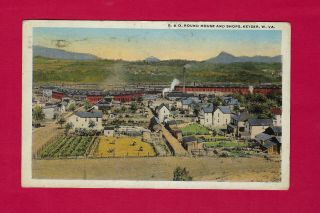 Keyser,  Wv,  B & O Railroad Roundhouse,  Stores,  Houses,  Gardens,  Etc,  1919