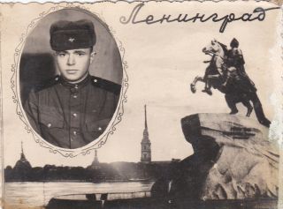 1960s Handsome Young Man Soldier Collage Leningrad Russian Soviet Photo Gay Int