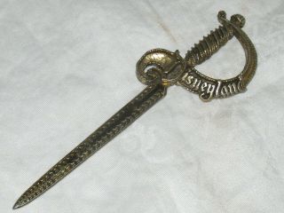 Vintage Disneyland Pirate Sword Letter Opener Metal Not A Toy 6 1/2 " Long Good