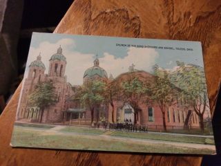 Toledo Ohio Church Of The Good Shepherd And School Un - Posted Postcard
