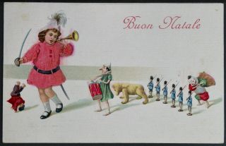 Christmas - Little Girl With Toy Army - Italy 3149 - 6 Pc263