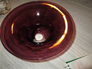 RARE Vintage Purple BLOWN Glass Lamp Replacement Shade 7 1/2 INS WIDE 5