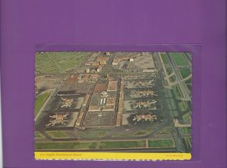 70s Aerial View Of L.  A.  Inter/l Airport Cont/l Postcard