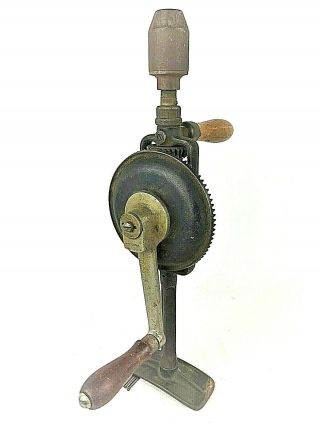 Antique 1908 North Bros Yankee 1555 Hand Crank Shoulder Brace Drill
