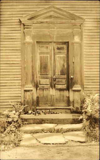 Rppc Colonial Architecture Doorway Entrance Unknown Location Azo 1910 - 1930