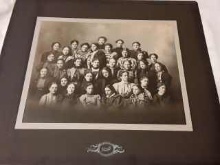 Rare Antique 1898 Philomathian Club Group Photo All Female Sioux City Iowa 8x10