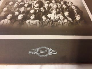 RARE ANTIQUE 1898 PHILOMATHIAN CLUB GROUP PHOTO ALL FEMALE SIOUX CITY IOWA 8X10 4
