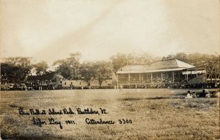 Brattleboro,  Vt Rppc Baseball Game On Island Park – Attendance 3300 1911