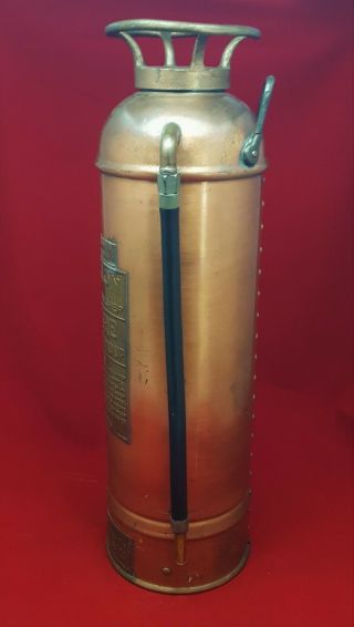 Vintage Paragon Brass Copper Fire Extinguisher National Fire Protection 4