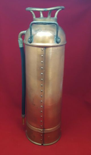 Vintage Paragon Brass Copper Fire Extinguisher National Fire Protection 5