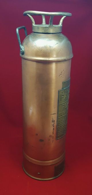 Vintage Paragon Brass Copper Fire Extinguisher National Fire Protection 6