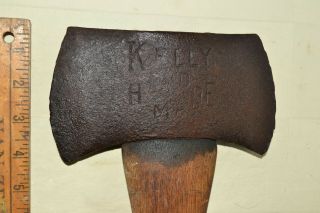 Antique Kelly Hand Made Double Bit Axe Well Vintage Made In Usa Short Haft