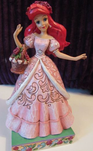 Jim Shore Disney The Little Mermaid Ariel Summer Blooms Roses Rare And Retired