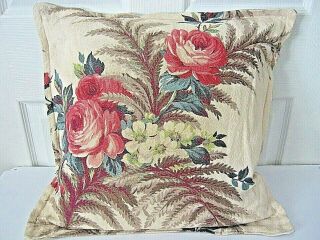Vintage Bark Cloth Pillow Made From 1950 