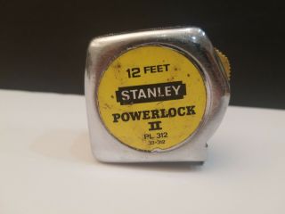 Vintage Stanley 12 Ft Powerlock Pl312tape Measure Part 33 - 212 Measuring Usa Exce