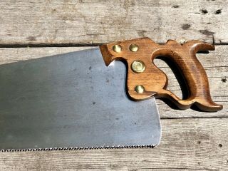 Vintage Disston No.  7 Hand Saw—28” Blade—7 TPI—Straight—1896 - 1917 2