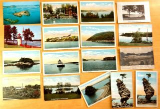 17 Vintage Postcards All St.  Croix River Washington County Maine Me 1906 - 1960 
