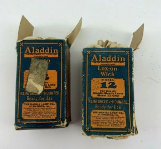 2 Vintage Aladdin Lamps Lox - On Model 12 Wick
