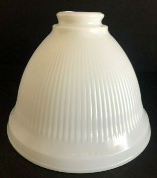 Vintage Stiffel 8 " Milk Glass Ribbed Torchiere Light Lamp Shade Diffuser