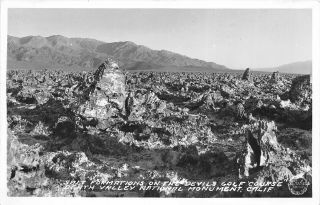 Death Valley California 1940s Rppc Real Photo Postcard Devils Golf Course