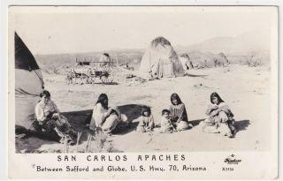 Arizona Frasher Real Photo San Carlos Apaches Safford Globe Ekc Back Circa 1948