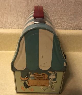Vintage 1959 Porky ' s Lunch Wagon Dome Metal Lunchbox 5