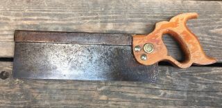 Old Tools Vintage Antique Disston Back Saw Stanley Logging Woodworking