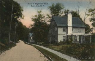 Scarsdale,  Ny View In Edgemont Park Westchester County York Postcard 1c Stamp