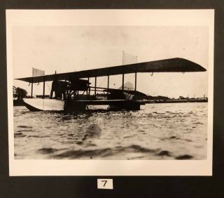 Vintage 1916 Curtis H - 10 Flying Boat United States Coast Guard Official Photo