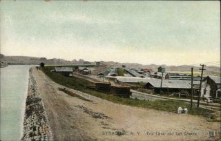 Syracuse,  Ny Erie Canal And Salt Covers Tuck Onondaga County York Postcard